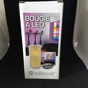 🌷‼️5/$20 Velleman Flameless Glass Candles Flickering LED Tea Light Glass 5"